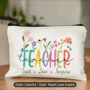 Teacher bag bnwt Make up pencil case lots of uses great appreciation gift school
